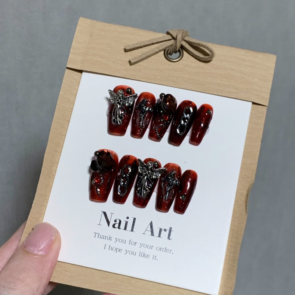 Handmade custom nail art wears nail flashes and high-quality fake nails(29163)