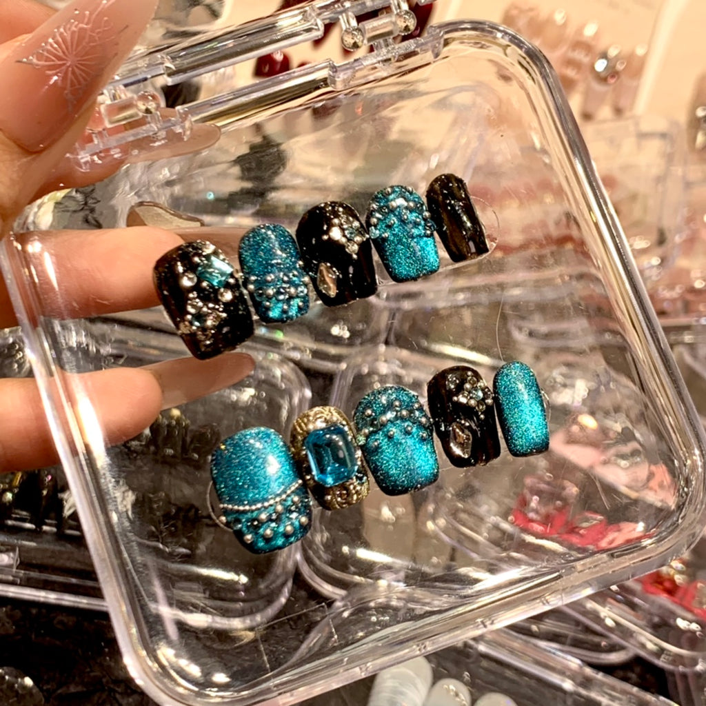 Handmade custom nail art wears nail flashes and high-quality fake nails(29210)