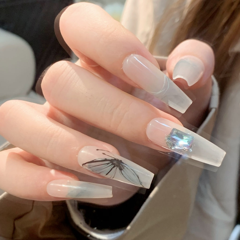 Handmade custom nail art wears nail flashes and high-quality fake nails(29214)