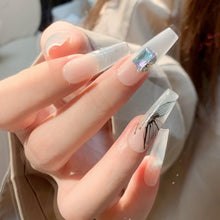 Load image into Gallery viewer, Handmade custom nail art wears nail flashes and high-quality fake nails(29214)