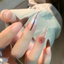 Load image into Gallery viewer, Handmade custom nail art wears nail flashes and high-quality fake nails(29218)