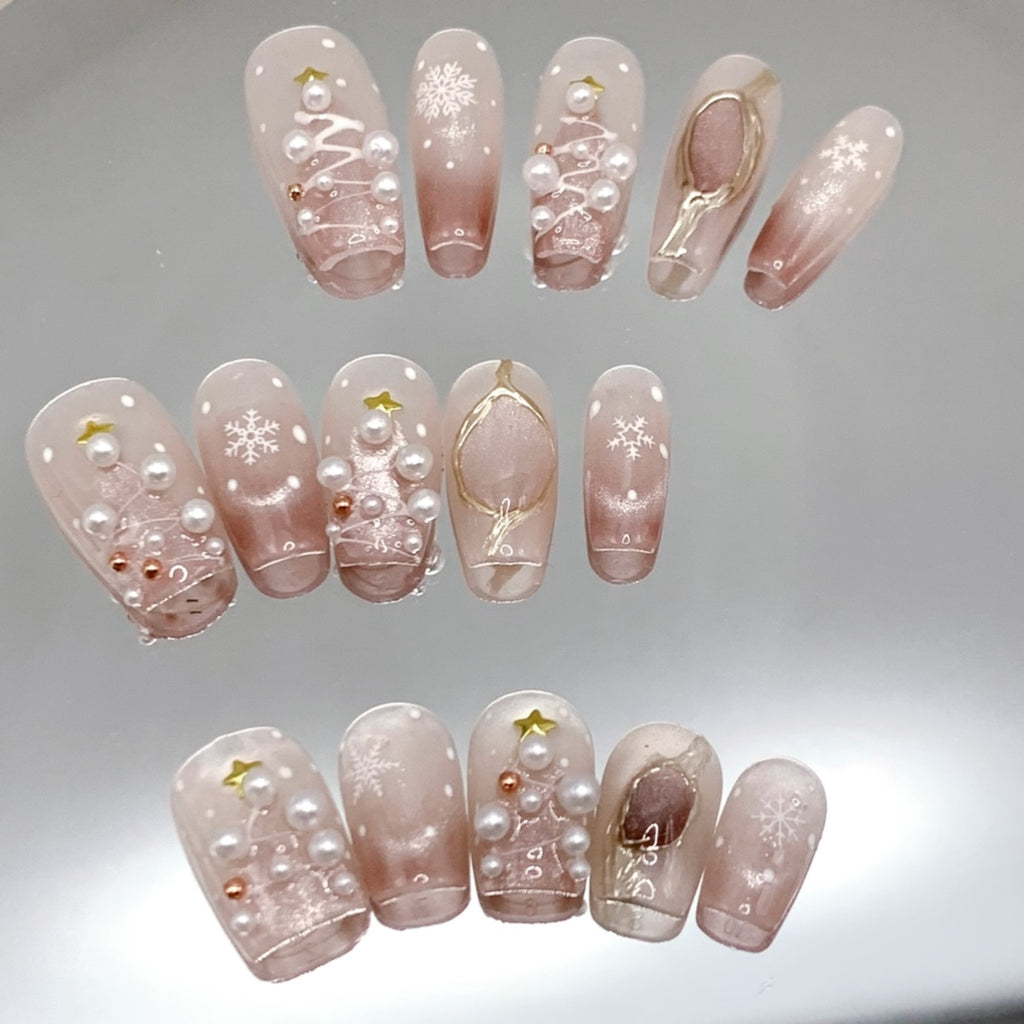 Handmade custom nail art wears nail flashes and high-quality fake nails(29259)
