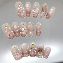 Load image into Gallery viewer, Handmade custom nail art wears nail flashes and high-quality fake nails(29259)
