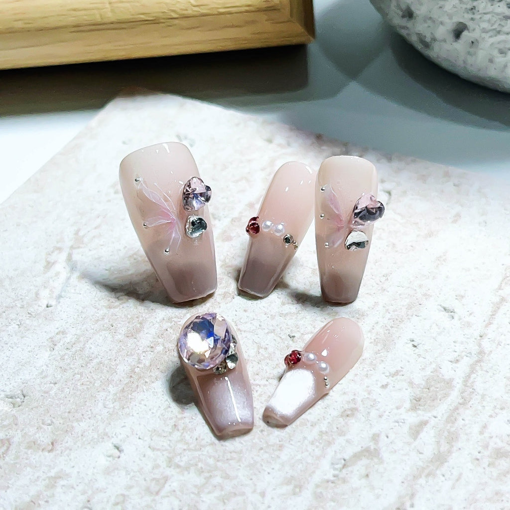 Handmade custom nail art wears nail flashes and high-quality fake nails(29498)