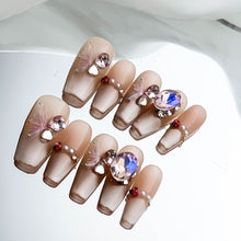 Load image into Gallery viewer, Handmade custom nail art wears nail flashes and high-quality fake nails(29498)