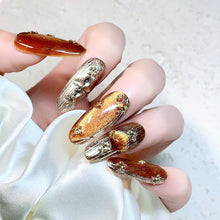 Load image into Gallery viewer, Handmade custom nail art wears nail flashes and high-quality fake nails(29536)