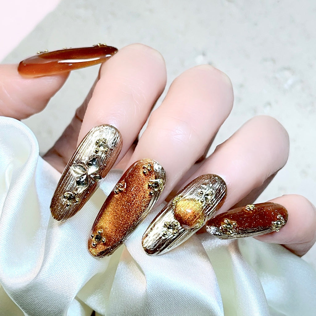 Handmade custom nail art wears nail flashes and high-quality fake nails(29536)