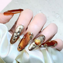 Load image into Gallery viewer, Handmade custom nail art wears nail flashes and high-quality fake nails(29536)