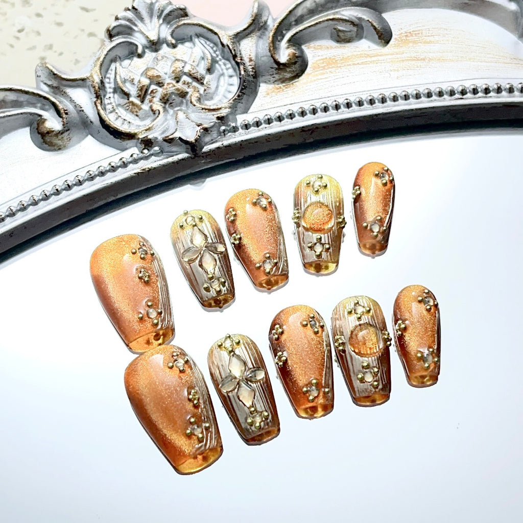 Handmade custom nail art wears nail flashes and high-quality fake nails(29534)