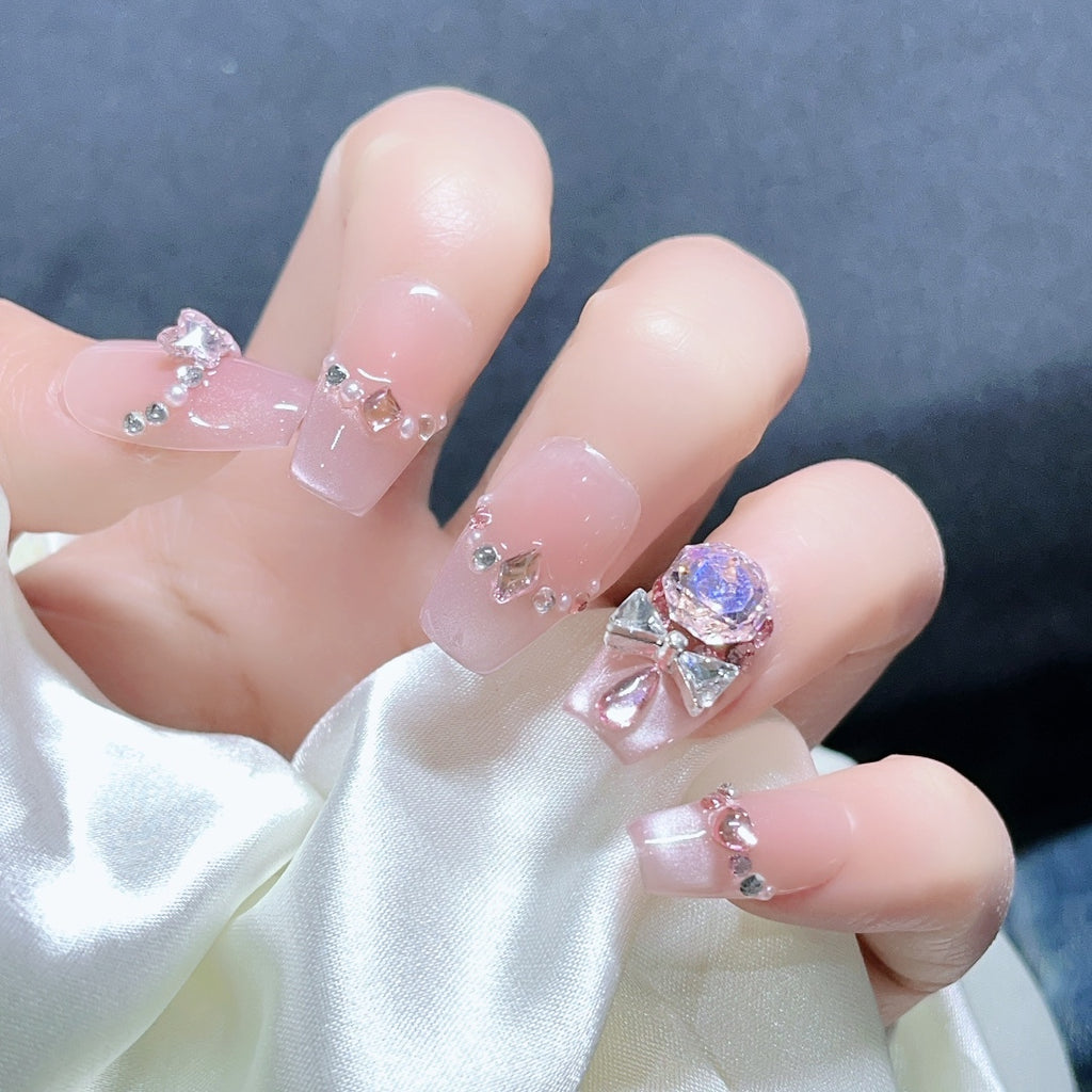 Handmade custom nail art wears nail flashes and high-quality fake nails(29533)