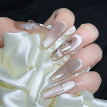 Load image into Gallery viewer, Handmade custom nail art wears nail flashes and high-quality fake nails(29532)