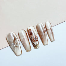 Load image into Gallery viewer, Handmade custom nail art wears nail flashes and high-quality fake nails(29532)