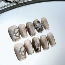 Load image into Gallery viewer, Handmade custom nail art wears nail flashes and high-quality fake nails(29531)