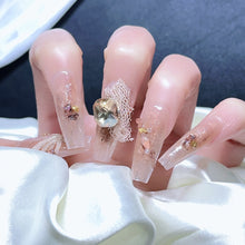 Load image into Gallery viewer, Handmade custom nail art wears nail flashes and high-quality fake nails(29527)