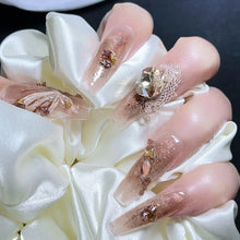 Load image into Gallery viewer, Handmade custom nail art wears nail flashes and high-quality fake nails(29527)