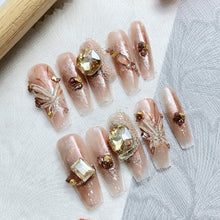Load image into Gallery viewer, Handmade custom nail art wears nail flashes and high-quality fake nails(29527)