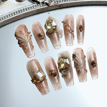 Load image into Gallery viewer, Handmade custom nail art wears nail flashes and high-quality fake nails(29527)