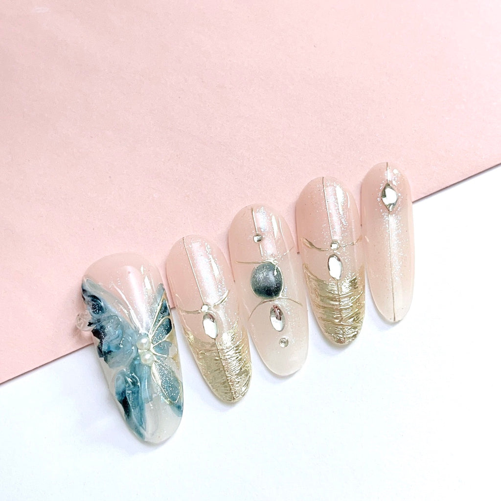 Handmade custom nail art wears nail flashes and high-quality fake nails(29520)