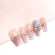 Load image into Gallery viewer, Handmade custom nail art wears nail flashes and high-quality fake nails(29512)