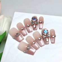 Load image into Gallery viewer, Handmade custom nail art wears nail flashes and high-quality fake nails(29512)