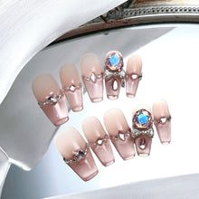 Load image into Gallery viewer, Handmade custom nail art wears nail flashes and high-quality fake nails(29512)