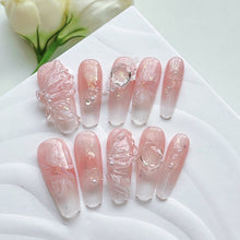 Load image into Gallery viewer, Handmade custom nail art wears nail flashes and high-quality fake nails(29511)