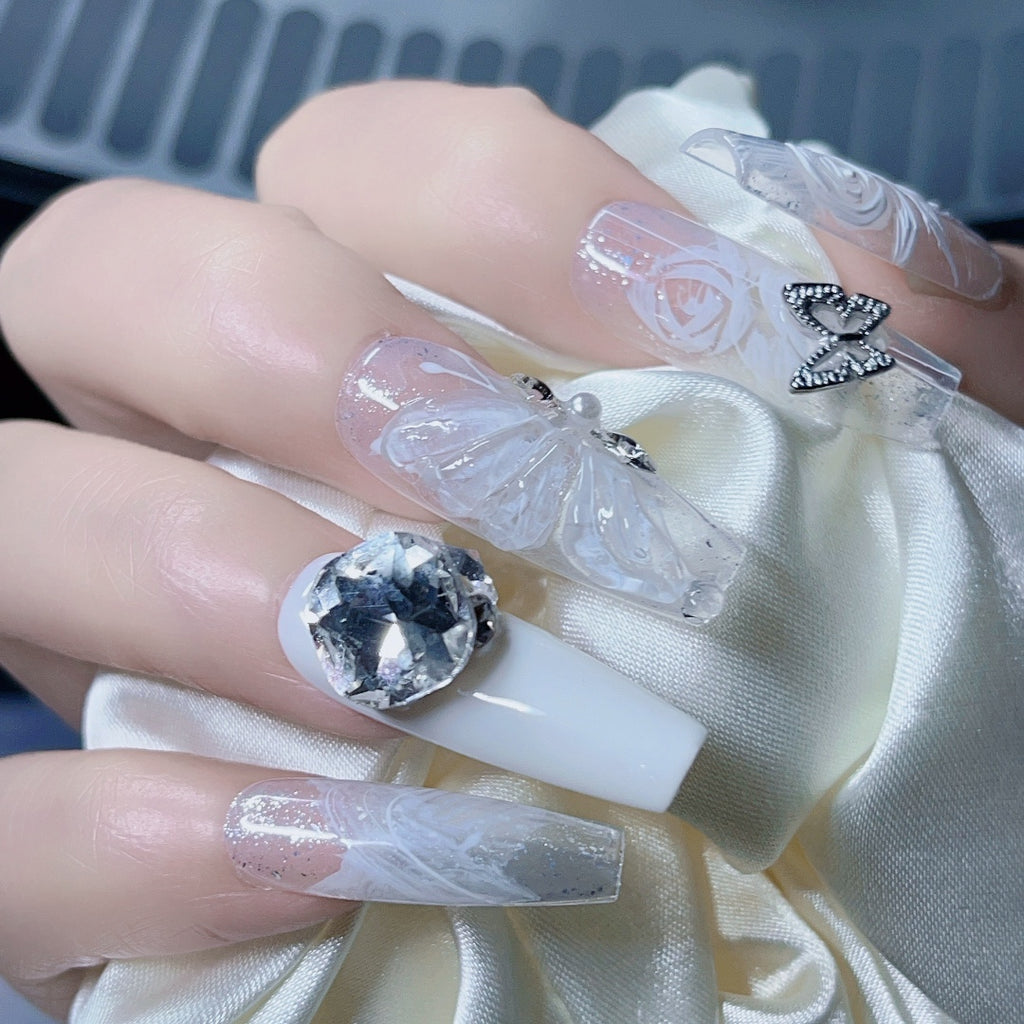Handmade custom nail art wears nail flashes and high-quality fake nails(3290)