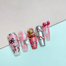 Load image into Gallery viewer, Handmade custom nail art wears nail flashes and high-quality fake nails(3285)