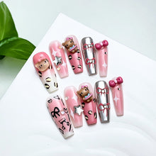 Load image into Gallery viewer, Handmade custom nail art wears nail flashes and high-quality fake nails(3285)