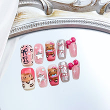 Load image into Gallery viewer, Handmade custom nail art wears nail flashes and high-quality fake nails(3284)