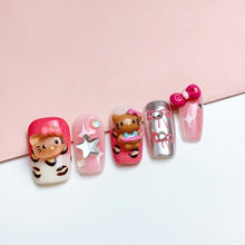 Load image into Gallery viewer, Handmade custom nail art wears nail flashes and high-quality fake nails(3284)