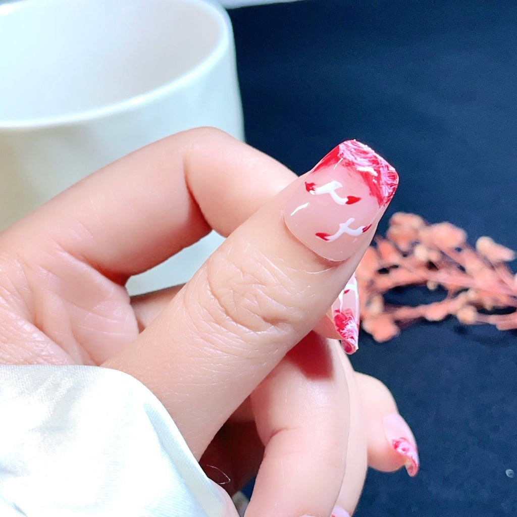 Handmade custom nail art wears nail flashes and high-quality fake nails(16138)