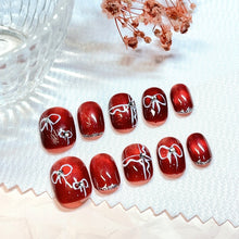 Load image into Gallery viewer, Handmade custom nail art wears nail flashes and high-quality fake nails(16140)