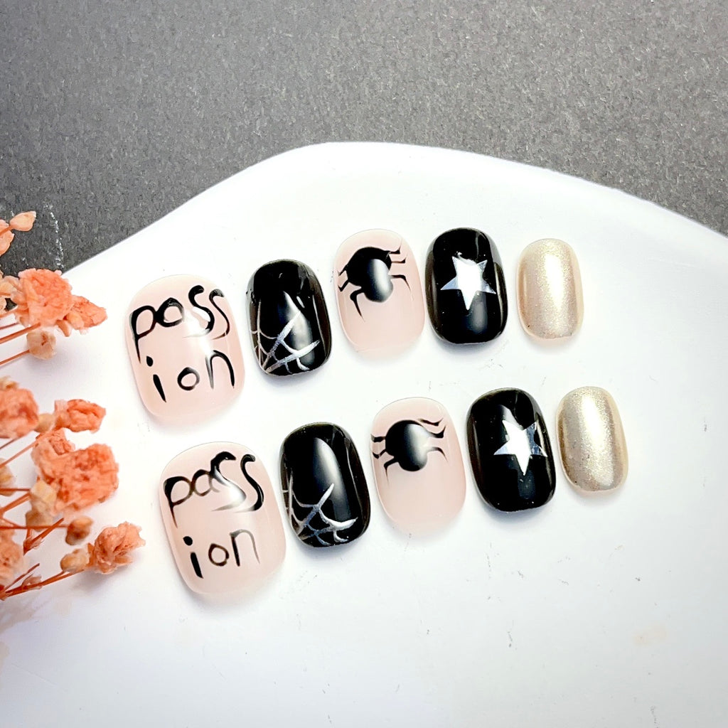 Handmade custom nail art wears nail flashes and high-quality fake nails(16147)