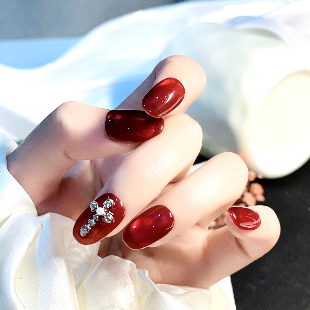Handmade custom nail art wears nail flashes and high-quality fake nails(16149)
