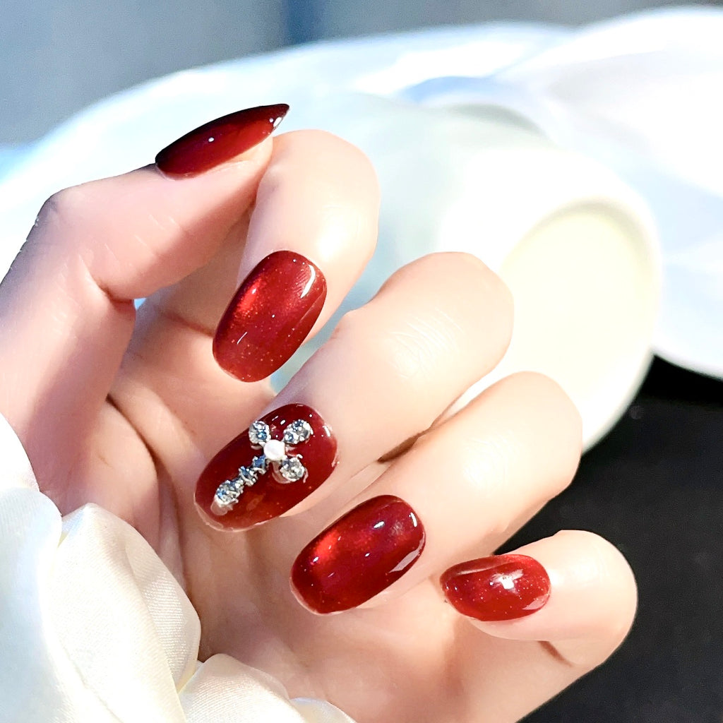 Handmade custom nail art wears nail flashes and high-quality fake nails(16149)