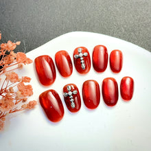 Load image into Gallery viewer, Handmade custom nail art wears nail flashes and high-quality fake nails(16149)