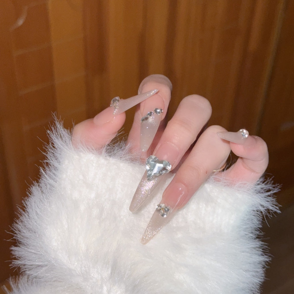 Handmade custom nail art wears nail flashes and high-quality fake nails(16162)